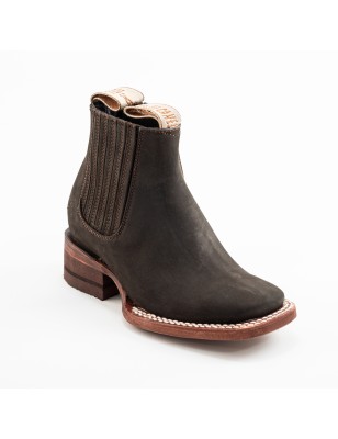 BOTIN EL CANELO NOBUCK SQUARE FRONTERIZO CUERO WELT 2CM 8CM