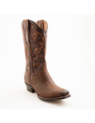 BOTA RIO GRANDE CRAZY 5053PD LS-20 SAMANTHA CUERO ROSAS WELT 4.5CM 30CM