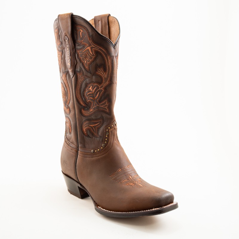 BOTA RIO GRANDE CRAZY 5053PD LS-20 SAMANTHA CUERO ROSAS WELT 4.5CM 30CM