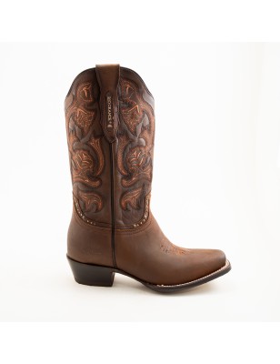 BOTA RIO GRANDE CRAZY 5053PD LS-20 SAMANTHA CUERO ROSAS WELT 4.5CM 30CM