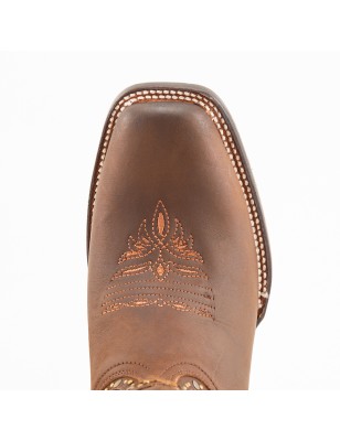 BOTA RIO GRANDE CRAZY 5053PD LS-20 SAMANTHA CUERO ROSAS WELT 4.5CM 30CM