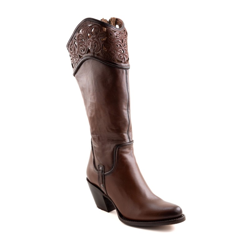 BOTA RIO GRANDE LYON 7038PD MARI-01 MARIA CUERO ROSAS WELT 6CM 35CM