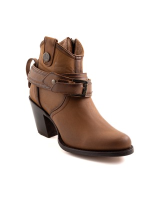 BOTIN RIO GRANDE CRAZY ROBLE 7038PD VALE-01 VALERIA CUERO ROSAS WELT 6.5CM 13CM
