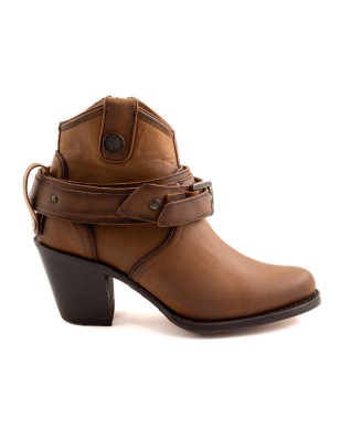 BOTIN RIO GRANDE CRAZY ROBLE 7038PD VALE-01 VALERIA CUERO ROSAS WELT 6.5CM 13CM