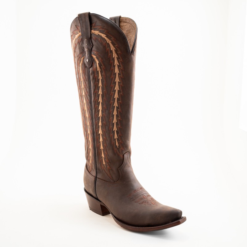 BOTA RIO GRANDE CRAZY H56 KATY-05 KATYA CUERO ROSAS WELT 4.5CM 41CM