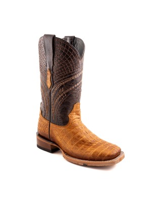 BOTA ROBERT PIEL GRABADA TIPO COCODRILO BELLY QAH-0562