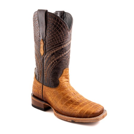 BOTA ROBERT PIEL GRABADA TIPO COCODRILO BELLY QAH-0562