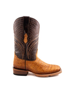 BOTA ROBERT PIEL GRABADA TIPO COCODRILO BELLY QAH-0562