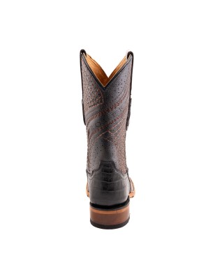 BOTA ROBERT PIEL GRABADA TIPO COCODRILO BELLY QAH-061