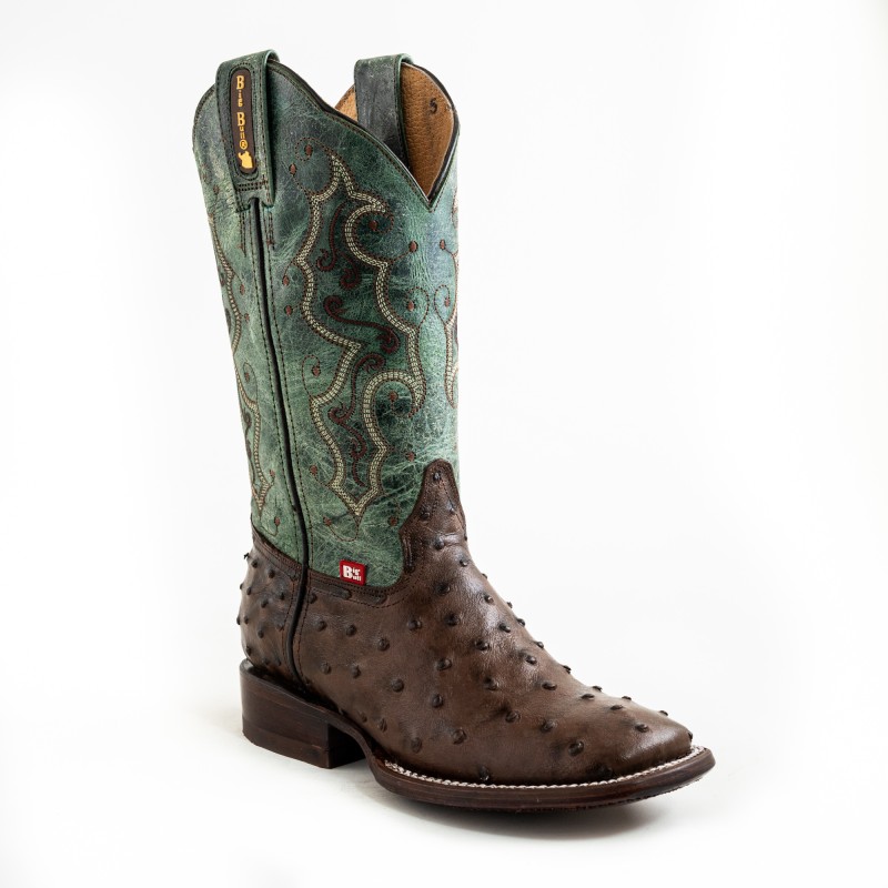 BOTA BIG BULL PIEL GRABADA TIPO AVESTRUZ AFRICANA 5100 51341 YARELI