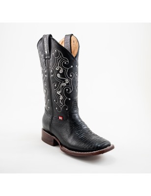 BOTA BIG BULL PIEL GRABADA TIPO  LIZARD 5100 51334 YARELI