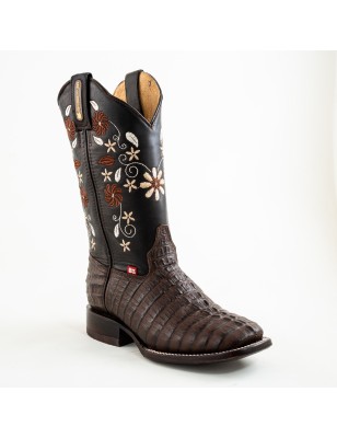 BOTA BIG BULL PIEL GRABADA TIPO COLA DE COCODRILO 5100 51391 YARELI