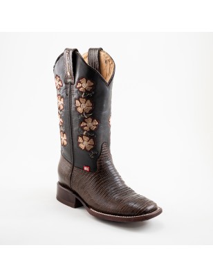 BOTA BIG BULL PIEL GRABADA TIPO LIZARD 5100 51334 YARELI