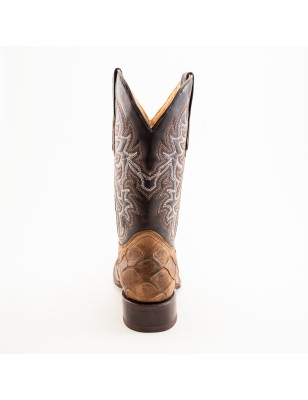 BOTA BIG BULL PIEL GRABADA TIPO PESCADO PIRARUCU 5100 51741 OMAR