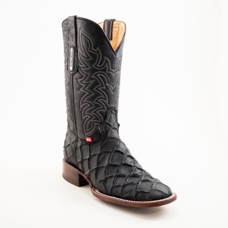 BOTA BIG BULL PIEL GRABADA TIPO PESCADO PIRARUCU 5100 51741 OMAR