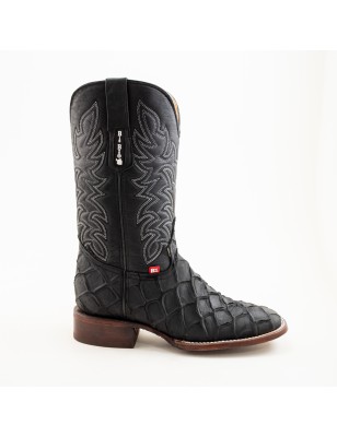 BOTA BIG BULL PIEL GRABADA TIPO PESCADO PIRARUCU 5100 51741 OMAR