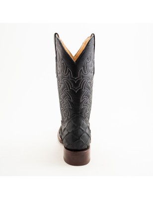 BOTA BIG BULL PIEL GRABADA TIPO PESCADO PIRARUCU 5100 51741 OMAR