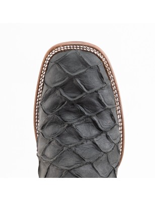 BOTA BIG BULL PIEL GRABADA TIPO PESCADO PIRARUCU 5100 51741 OMAR