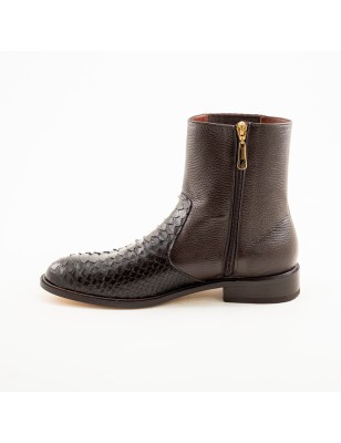 BOTIN CASIMIRO WEST PIEL DE SERPIENTE PITÓN ORIGINAL CON APLICACIONES DE VENADO 86675PD