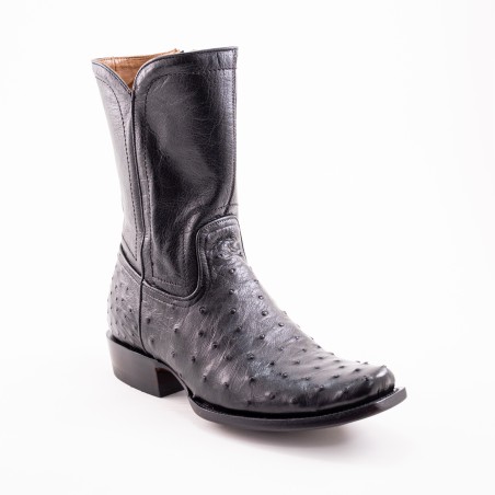 BOTA RIO GRANDE AVESTRUZ ORIGINAL RAMIRO - 2 MAT-16 MATHIEU 1942 CUERO TPU WELT 4CM 25CM