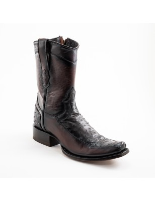 BOTA CABORCA  PIEL DE AVESTRUZ ORIGINAL H-2D HAG578 P