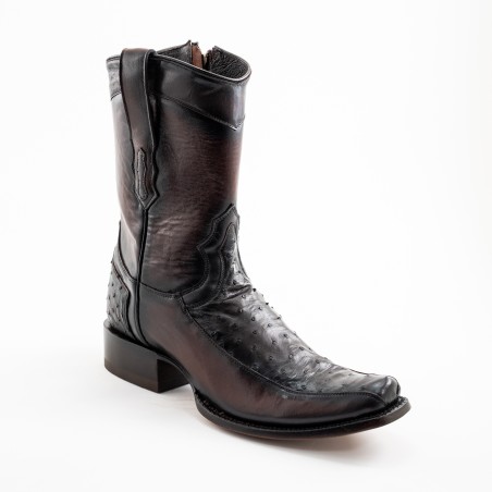 BOTA CABORCA  PIEL DE AVESTRUZ ORIGINAL H-2D HAG578 P