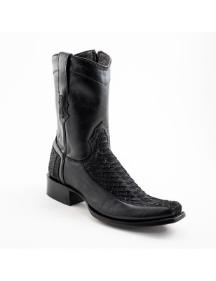 BOTA CABORCA PIEL DE SERPIENTE PITÓN NOBUCK ORIGINAL H-2D HAG578 N