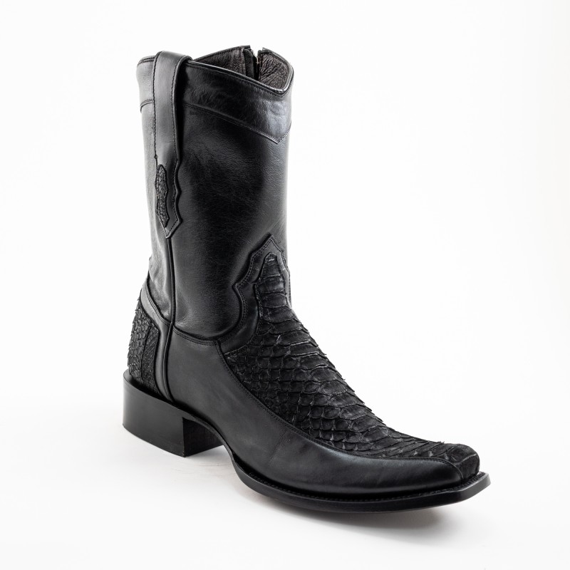 BOTA CABORCA PIEL DE SERPIENTE PITÓN NOBUCK ORIGINAL H-2D HAG578 N