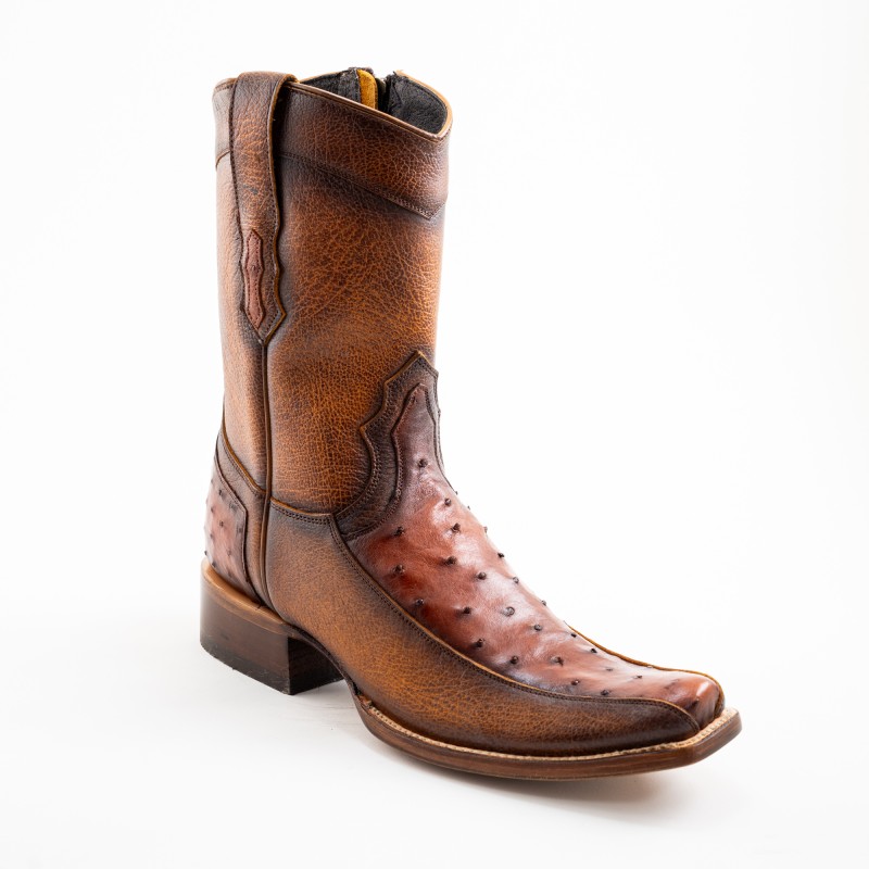 BOTA CABORCA PIEL DE AVESTRUZ ORIGINAL H-2D HAG578 C
