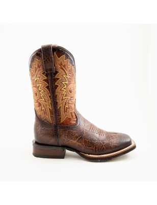 BOTA CABORCA PIEL GRABADA TIPO ELEFANTE H-53 D HEA611 D PU