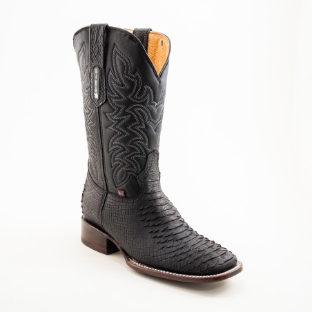 BOTA BIG BULL PIEL GRABADA TIPO SERPIENTE PITÓN 5100 51721 OMAR