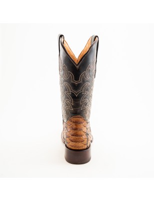 BOTA BIG BULL PIEL GRABADA TIPO SERPIENTE PITÓN 5100 51897 OMAR