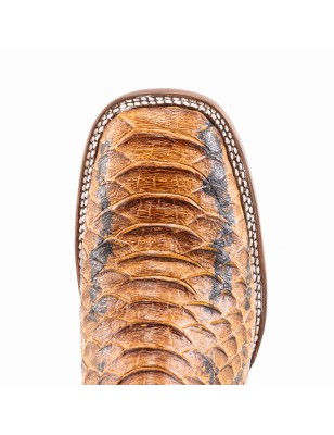 BOTA BIG BULL PIEL GRABADA TIPO SERPIENTE PITÓN 5100 51897 OMAR