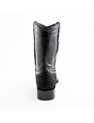 BOTA CABORCA PIEL DE SERPIENTE PITÓN NOBUCK ORIGINAL H-2D HAG578 N