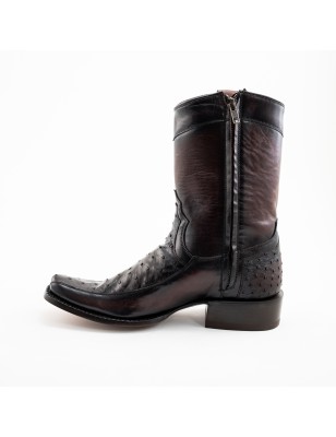 BOTA CABORCA  PIEL DE AVESTRUZ ORIGINAL H-2D HAG578 P