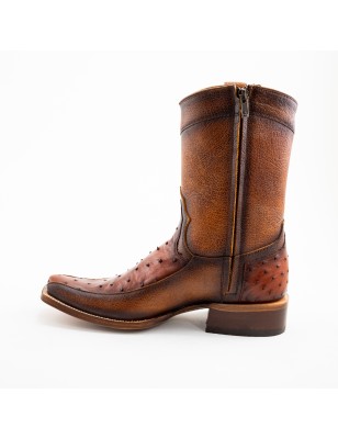 BOTA CABORCA PIEL DE AVESTRUZ ORIGINAL H-2D HAG578 C