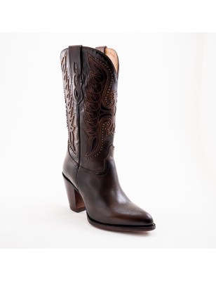BOTA RIO GRANDE GRECO 9001PD LAB-01 ARABELA CUERO ROSAS A TONO WELT 9CM 32CM