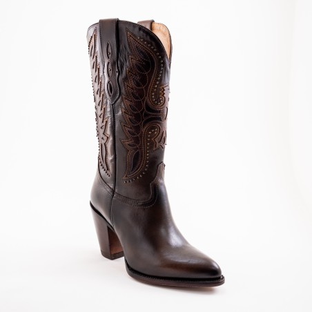 BOTA RIO GRANDE GRECO 9001PD LAB-01 ARABELA CUERO ROSAS A TONO WELT 9CM 32CM