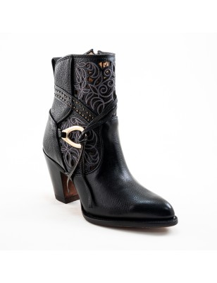 BOTIN RIO GRANDE MONDELO 9001PD GIA-03 GIA CUERO ROSAS A TONO WELT 9CM 18CM