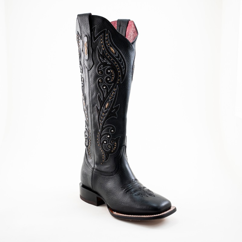 BOTA RIO GRANDE MONDELO 3546PD GAR-02 GARDENIA CUERO ROSAS WELT 3.5CM 40CM
