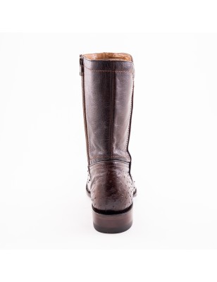 BOTA RIO GRANDE AVESTRUZ ORIGINAL RAMIRO - 2 MAT-15 MATHIEU 1942 CUERO TPU WELT 4CM 25CM