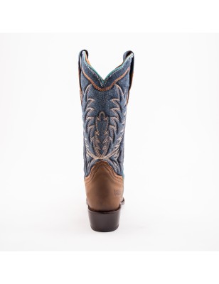BOTA WRANGLER PIEL CRAZY APLICACIONES DE MEZCLILLA