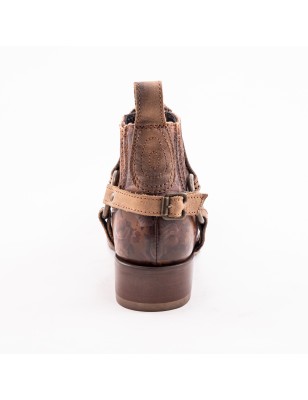 BOTIN CABORCA PIEL DE RES ROSAS H-SICILY