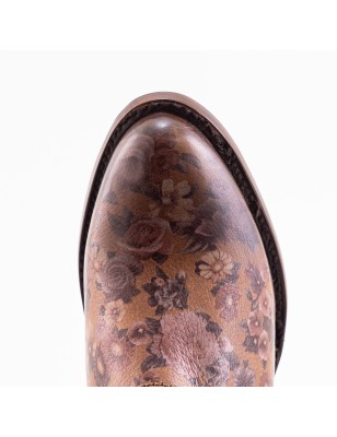 BOTIN CABORCA PIEL DE RES ROSAS H-SICILY