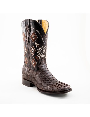 BOTA EL GENERAL PIEL GRABADA TIPO SERPIENTE PITÓN PRO-RODEO