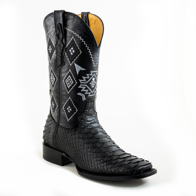BOTA EL GENERAL PIEL GRABADA TIPO SERPIENTE PITÓN PRO-RODEO