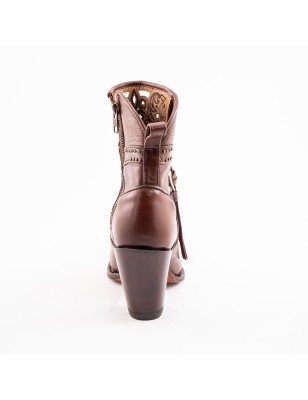BOTIN RIO GRANDE MERINO 9001PD GIA-01 GIA CUERO ROSAS A TONO WELT 9CM 18CM