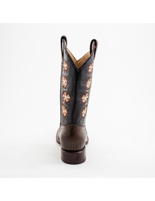 BOTA BIG BULL PIEL GRABADA TIPO LIZARD 5100 51334 YARELI