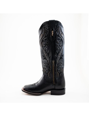 BOTA RIO GRANDE MONDELO 3546PD GAR-02 GARDENIA CUERO ROSAS WELT 3.5CM 40CM
