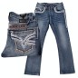 PANTALON LAMASINI LAM12101 MEZCLILLA STRETCH BOOT CUT LARGO 32